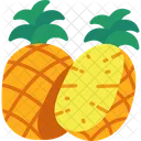 Pineapple With Half Cut Pineapple Vegetable Icon