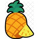 Pineapple With Slice Pineapple Fruit Icon