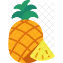 Pineapple With Slice Pineapple Vegetable Icon