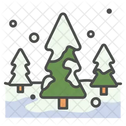 Pines snowfall  Icon