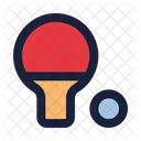 Ping Pong Racket Ball Icon