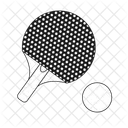 Ping pong paddle with ball  Icon