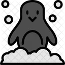 Pingouin Dhiver Oiseau De Temps Froid Oiseau Incapable De Voler Et De Geler Icône