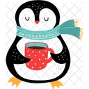 Pingüino con taza  Icon