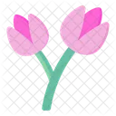 Pink Bluebells Flowers  Icon