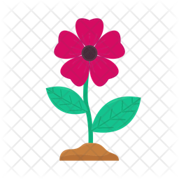 Pink Flower Botanical Icon Gráfico por patterndesain4 · Creative