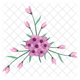 Pink Flower Bush  Icon