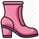 Pink Heeled Ankle Boots  Shoes  Icon