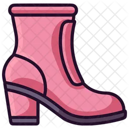 Pink Heeled Ankle Boots  Shoes  Icon