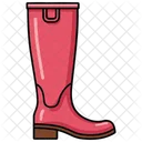 Pink Knee-High Boot Women's  Shoes  Icon