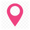 Pink location mark  Icon