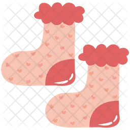 Pink love baby socks  Icon