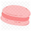 Pink macaroon sweet dessert  Icon