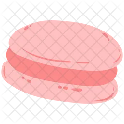 Pink macaroon sweet dessert  Icon