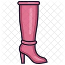 Pink Over-the-Knee Women's Boot Shoes  Icon