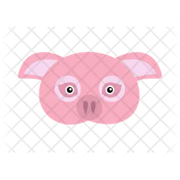 Pink Pig Animal Carnival Mask  Icon