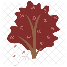 Pink Red Tree  Icon
