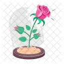 Rose Cartoon Rose Stickers Blooming Flowers Icon