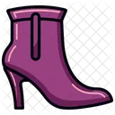 Pink Velvet Booties Women's Flat Shoes  Icon