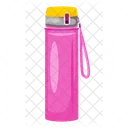 Pink water bottle for gym  Icon