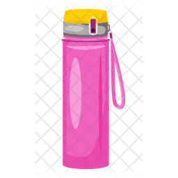 Pink water bottle for gym  Icon