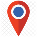 Pino De Localizacao Vermelho E Azul Marcador Pino Ícone