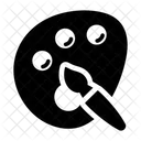 Pinturas De Colores Acuarelas Bandeja De Pintura Icono