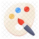 Pinturas De Colores Acuarelas Bandeja De Pintura Icono