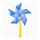 Paper Spinning Star Stick Icon