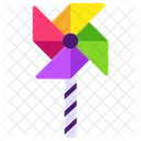 Pinwheel Paper Windmill Toy Icon