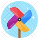 Whirligig Pinwheel Paper Windmill Icon