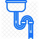 Pipe Clogging Plumber Icon
