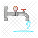 Pipe leak, tap water with speed  Icon