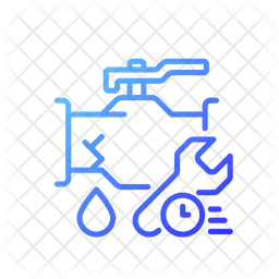 Pipe leakage with time and wrench  Icon