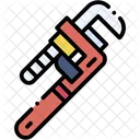 Pipe Wrench Adjustable Home Repair Icon