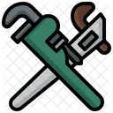 Pipe Wrench Construction And Tools Home Repair Icon