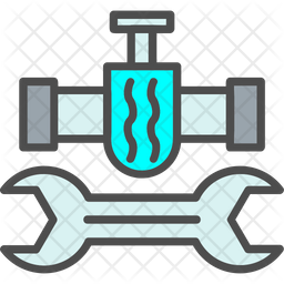 Pipeline Icon - Download in Colored Outline Style