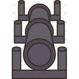 Pipeline Icon - Download in Colored Outline Style