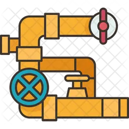 Pipeline Icon - Download in Colored Outline Style