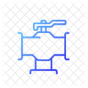 Pipeline com válvula  Ícone