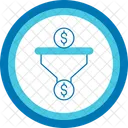Pipeline de vendas em dólar  Ícone