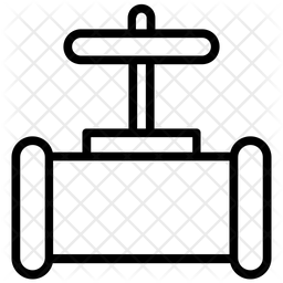 Pipeline Valve Icon - Download in Line Style