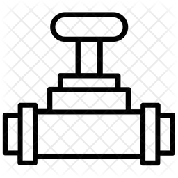 Pipeline Valve Icon - Download in Line Style