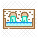 Pipes Dumping Colored Icon