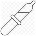 Pipette Grey Thin Line Icon 아이콘