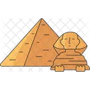 Piramid And Sphinx Icon Icône