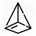 3 D Piramide Geometria Ícone