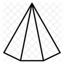 3 D Piramide Hexagonal Forma Icono