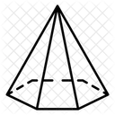 3 D Piramide Hexagonal Forma Icono