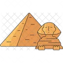 Icono De Piramide Y Esfinge Icono